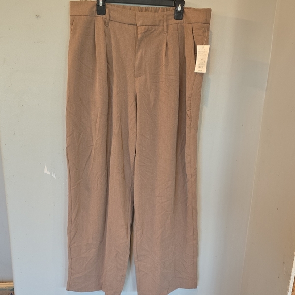 A New Day Tan Wide Leg Dress Pants - Picture 1 of 6